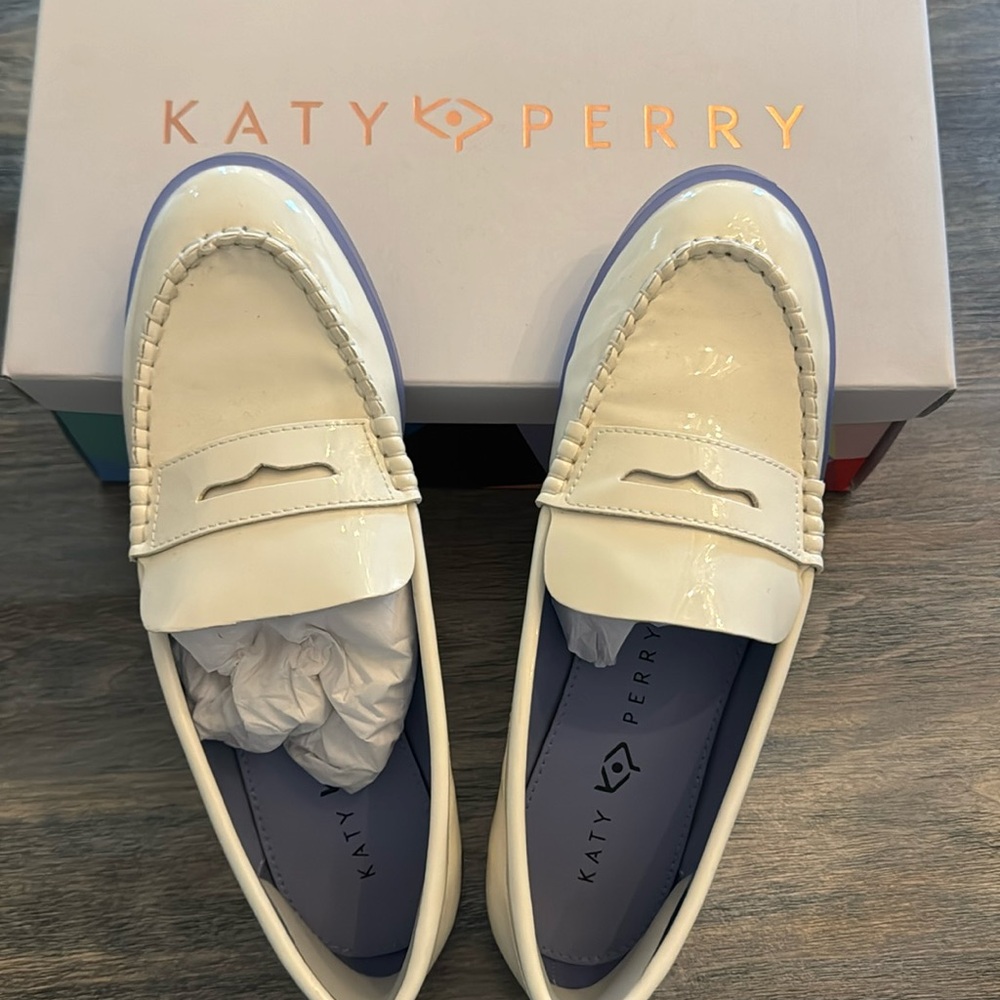 Katy Perry patent leather loafers